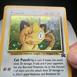Pokemon Card MEOWTH |Game Boy Holo / BLACK STAR PROMO-Rare | Card #10 Vintage MP - Image 3