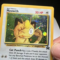 Pokemon Card MEOWTH |Game Boy Holo / BLACK STAR PROMO-Rare | Card #10 Vintage MP - Image 4
