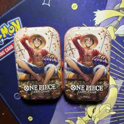 2x One Piece TCG Card Game - Mini Tin Vol.2 English 2 Packs Of OP 13 Luffy Art - Image 1