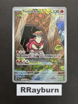 Pokemon Turtonator 146/142 Sv07: Stellar Crown Illustration Rare Holo - Image 1