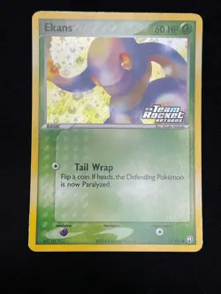 Ekans 55/109 | 2004 Pokemon EX Team Rocket Returns Holo Stamp | LP/MP - Image 1