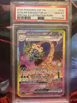 Pokemon TCG Alolan Exeggutor EX 242/191 Scarlet & Violet Surging Sparks PSA 10 - Image 1