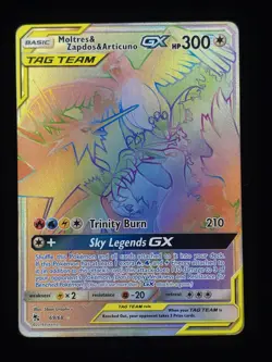 Moltres & Zapdos & Articuno GX (Secret) 69/68 Pokemon Hidden Fates 🔥🔥🔥 - Image 1