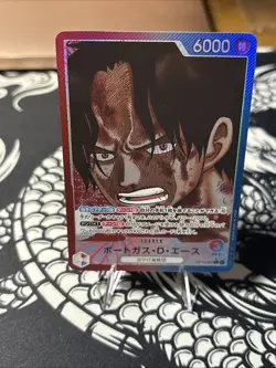 Portgas D. Ace (Alt Art) OP13-002 L Carrying on His Will - ONE PIECE Japanese - Image 1