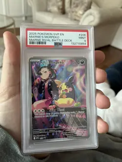 Marnie's Morpeko SVP 206 Black Star Promo Rival Battle Deck Pokemon - PSA 9 MINT - Image 1