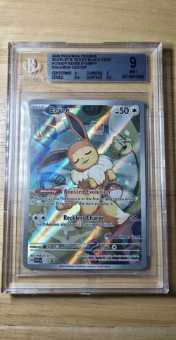 Eevee Black Star Promo Prismatic Evolutions 173 Pokemon 2025 TAG 9 Mint Full Art - Image 1