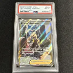 PSA 10 Gem Mint | Pokemon Crown Zenith Cynthia's Ambition Alt Art GG60/GG70 Card - Image 1