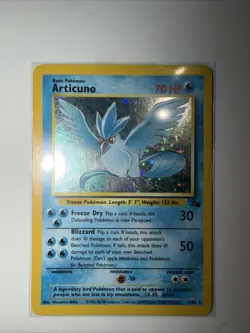 Articuno 2/62 Holo Fossil Pokemon Card MP/HP - Image 1