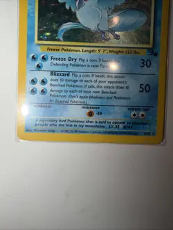 Articuno 2/62 Holo Fossil Pokemon Card MP/HP - Image 4