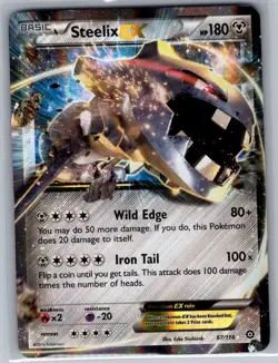 Steelix EX 67/114 XY - Steam Siege - Pokemon Card - NM - Image 1