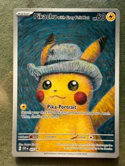POKEMON - VAN GOGH PIKACHU WITH GREY FELT HAT SVP EN 085 PROMO NM MINT - Image 1