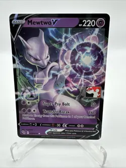 030/078 Mewtwo V Prize Pack Series Stamped Play Pokemon TCG GO - Image 1