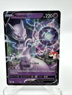 030/078 Mewtwo V Prize Pack Series Stamped Play Pokemon TCG GO - Image 3