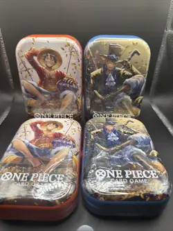 One Piece Tin Pack Set Vol 2 lot of 2 | TS-02 OP-13 | Factory Sealed | Bandai - Image 1