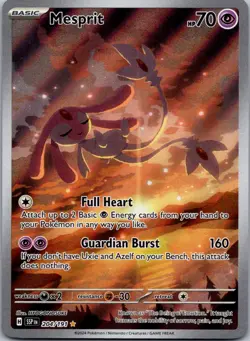 2024 Pokemon Mesprit Illustration Rare SV08: Surging Sparks 204/191 NM - Image 1