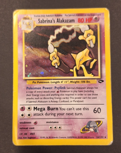 Sabrina's Alakazam 16/132 - Gym Challenge - Holo Rare *Swirl* - Pokemon TCG - HP - Image 1