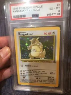 POKEMON 1999 Jungle KANGASKHAN Holo #5 PSA 6 RARE - Image 2