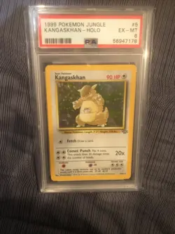 POKEMON 1999 Jungle KANGASKHAN Holo #5 PSA 6 RARE - Image 4