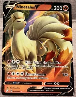 Ninetales V 026/192 Ultra Rare Rebel Clash Pokemon TCG NM/M - Image 1