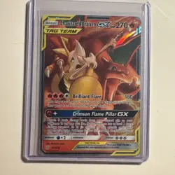 Pokemon TCG Charizard & Braixen GX Holo Ultra Rare Cosmic Eclipse 22/236 - Image 1