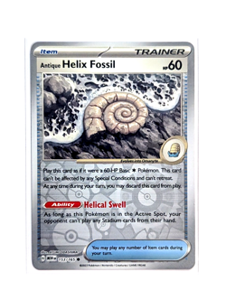Antique Helix Fossil 153/165 Common Reverse POKEMON TCG S&V 151 MEW ENGLISH NM/M - Image 1