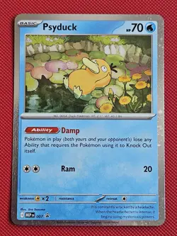 Pokemon TCG Psyduck Black Star Promo Mega Evolutions Card MEP 007 - Image 1