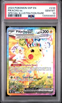 Pikachu Ex Pokemon Ssp En-Surging Sparks 238 NM PSA 10 - Image 1