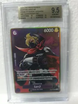 BGS 9.5 GEM MINT Sanji Promo SR OP07-064 ONE PIECE 2ND ANNIVERSARY SET JAPANESE - Image 1