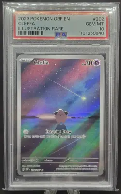 2023 POKEMON OBF EN-OBSIDIAN FLAMES ILLUSTRATION RARE #202 CLEFFA PSA 10 - Image 1