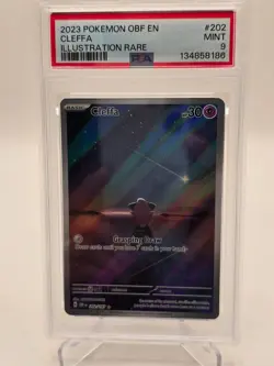2023 POKEMON OBF EN-OBSIDIAN FLAMES ILLUSTRATION RARE #202 CLEFFA PSA 9 - Image 1