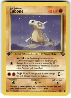 Pokemon TCG Jungle 1st Edition #50/64 Cubone LP+ - Image 1
