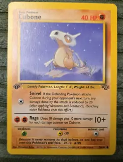Pokemon TCG Jungle 1st Edition #50/64 Cubone LP - Image 1