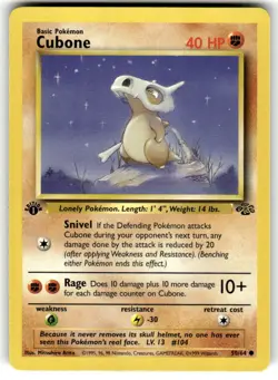 Pokemon TCG Jungle 1st Edition #50/64 Cubone LP+ - Image 1