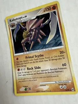 2009 Pokemon Kabutops Lv.59 #4/99 Reverse Holo Rare Platinum LP - Image 3