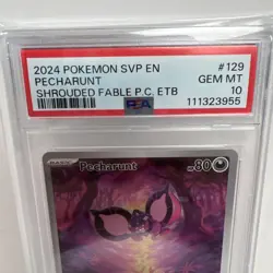 Pecharunt SVP EN 129 Shrouded Fable PSA 10 Gem Mint Pokemon Center Stamped Promo - Image 2