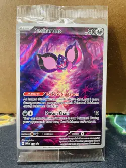 SEALED Pokemon Pecharunt SVP 129 Shrouded Fable Full Art Holo Black Star Promo - Image 1
