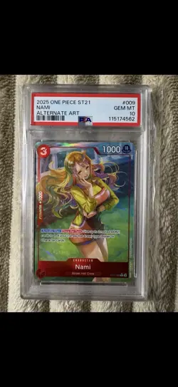One Piece ST21-009 Nami Parallel Starter Deck Ex Gear 5 - PSA 10 - Image 1