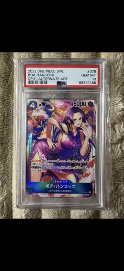 2022 One Piece BOA HANCOCK OP01-078 Romance Dawn Alt. Art Super Rare JPN PSA 10 - Image 1