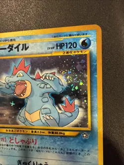 Feraligatr No.160 Holo Rare Premium Neo File Neo Genesis Japanese Pokemon TCG NM - Image 3