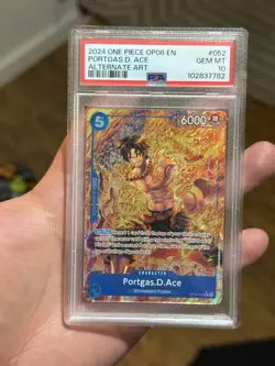 2024 One Piece OP08 en Portgas D. Ace Special Alternate Art PSA 10 - Image 1