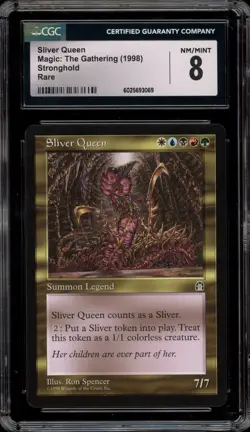 Magic The Gathering MTG Sliver Queen Stronghold Rare CGC 8 - Image 1