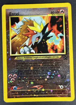 Entei 34 Holo (Double Swirl) - Wizards Black Star Promos - Pokemon TCG - LP - Image 1