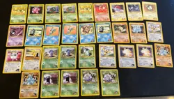 Pokemon Vintage Gym Heroes Challenge Uncommon Common - Lot of 32 - Image 1