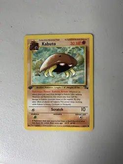 Kabuto 50/62 Pokemon Card Fossil 1st Edition NM Near Mint+++ (K3) - Image 1