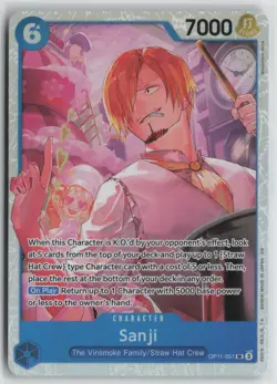 One Piece TCG Sanji SR OP11-051 A Fist of Divine Speed English - Image 1