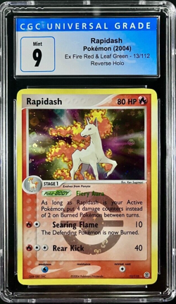 Pokemon CGC 9 Mint Rapidash 13/112 Reverse Holo Rare Ex Fire Red & Leaf Green - Image 1