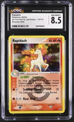 Rapidash Reverse Holo CGC 8.5 Pokemon (2004) EX Fire Red & Leaf Green #13/112 - Image 1