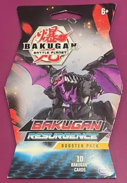 NEW Bakugan Battle Planet Resurgence Booster Pack 10 Cards Purple ~ Sealed 778988163573 - Image 1