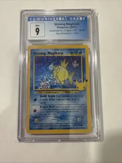 Pokemon 2021 Celebrations Classic Shining Magikarp Holo Card #66 CGC 9 Mint - Image 1