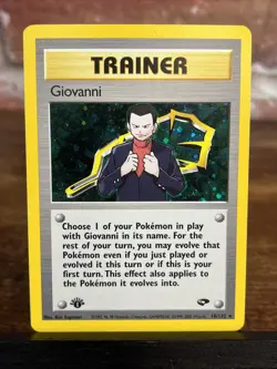 1st Edition Giovanni 18/132 Gym Challenge Holo Rare Pokemon Card - NM - Image 1